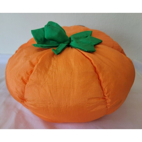 Vintage Gibson Greetings Halloween Pumpkin Nylon Jack-O-Lantern Toy Plush 1996 - Picture 5 of 6